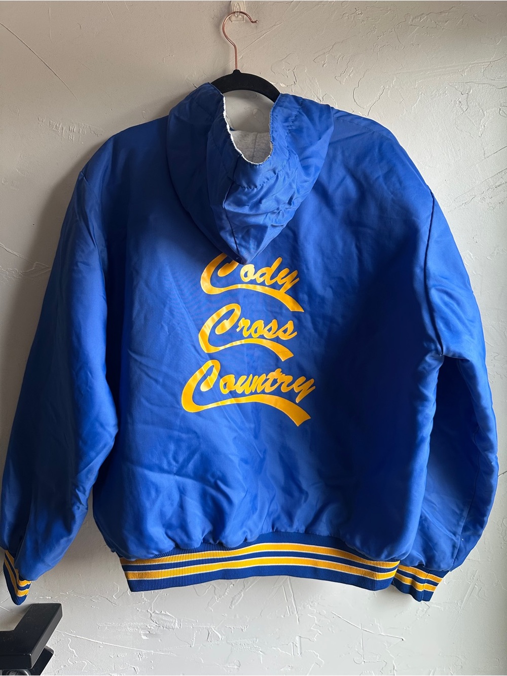 Vintage Cody Cross Country Pullover Jacket Blue‎ Yellow 90s Athletic Windbreaker